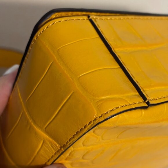 Rare Michael Kors Yellow Leather Handbag with matching wallet and a dust bag - Picture 6 of 16